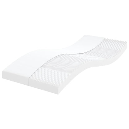 vidaXL Foam Mattresses 2 pcs White 90x190 cm 7-Zone Hardness 20 ILD - 190 x 90 x 10 cm