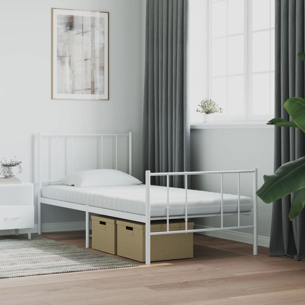 vidaXL Foam Mattresses 2 pcs White 90x190 cm 7-Zone Hardness 20 ILD - 190 x 90 x 10 cm