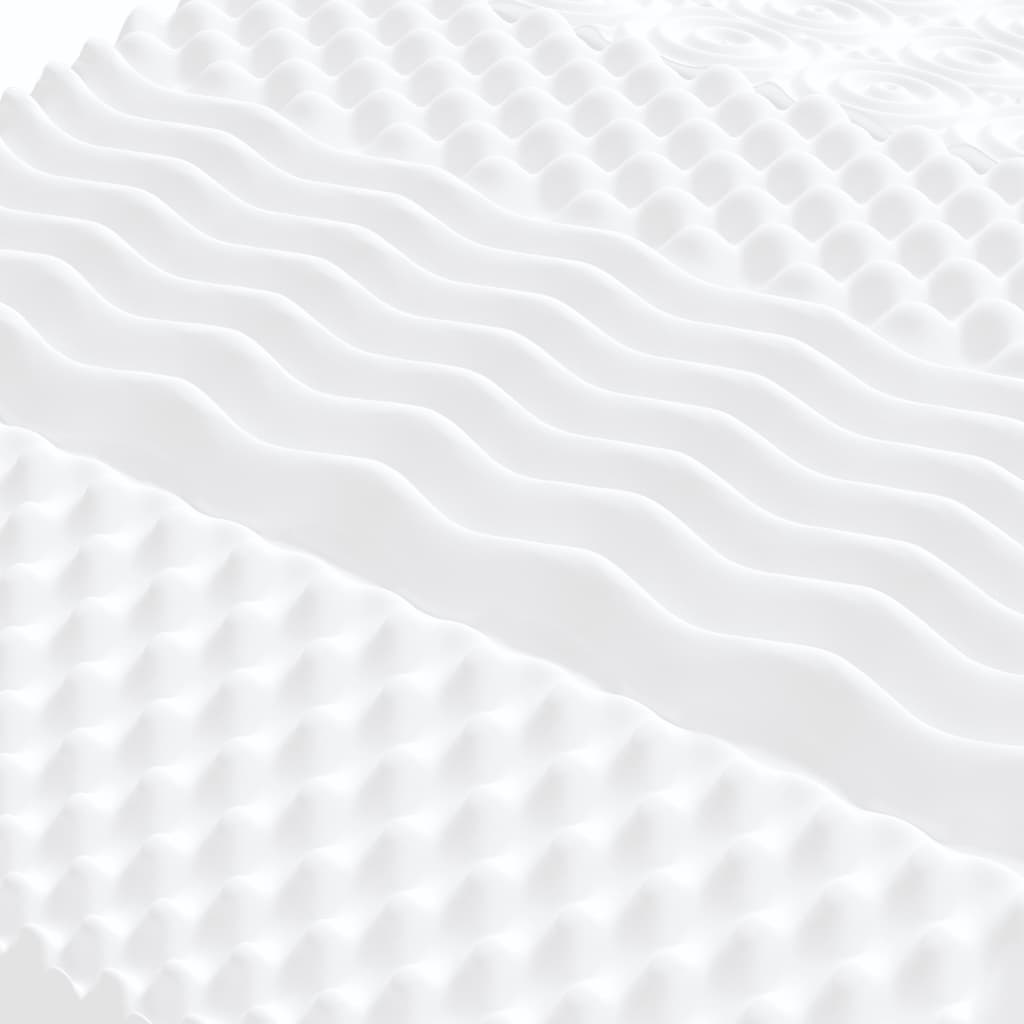 vidaXL Foam Mattresses 2 pcs White 90x190 cm 7-Zone Hardness 20 ILD - 190 x 90 x 10 cm