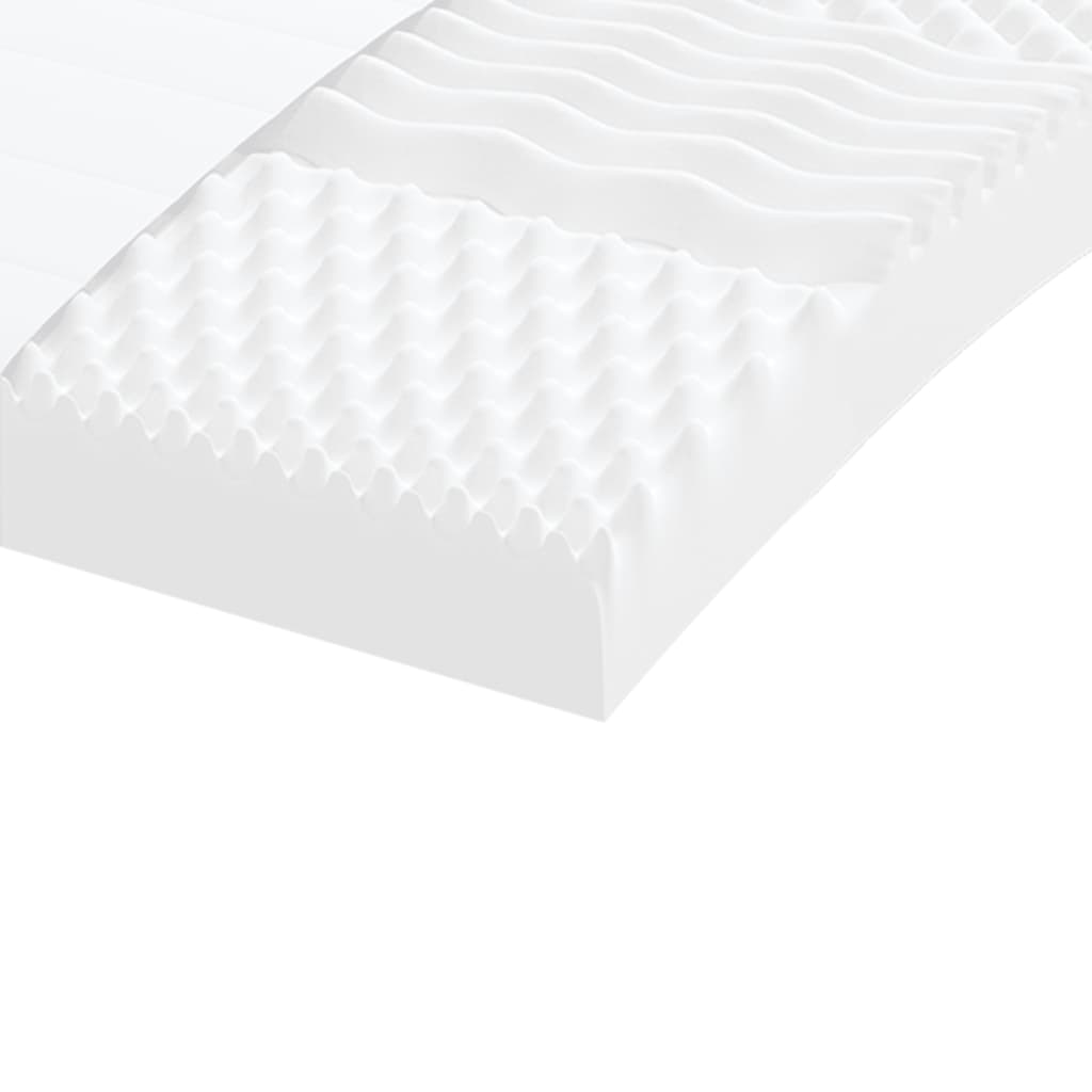 vidaXL Foam Mattresses 2 pcs White 90x190 cm 7-Zone Hardness 20 ILD - 190 x 90 x 10 cm
