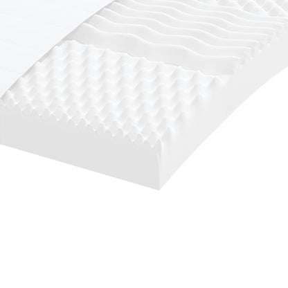 vidaXL Foam Mattresses 2 pcs White 90x190 cm 7-Zone Hardness 20 ILD - 190 x 90 x 10 cm