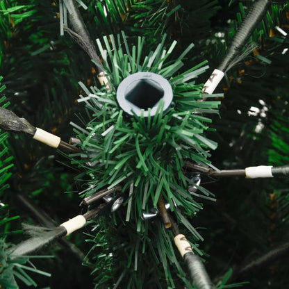 vidaXL Artificial Hinged Christmas Tree with Red Berries 180 cm - Green