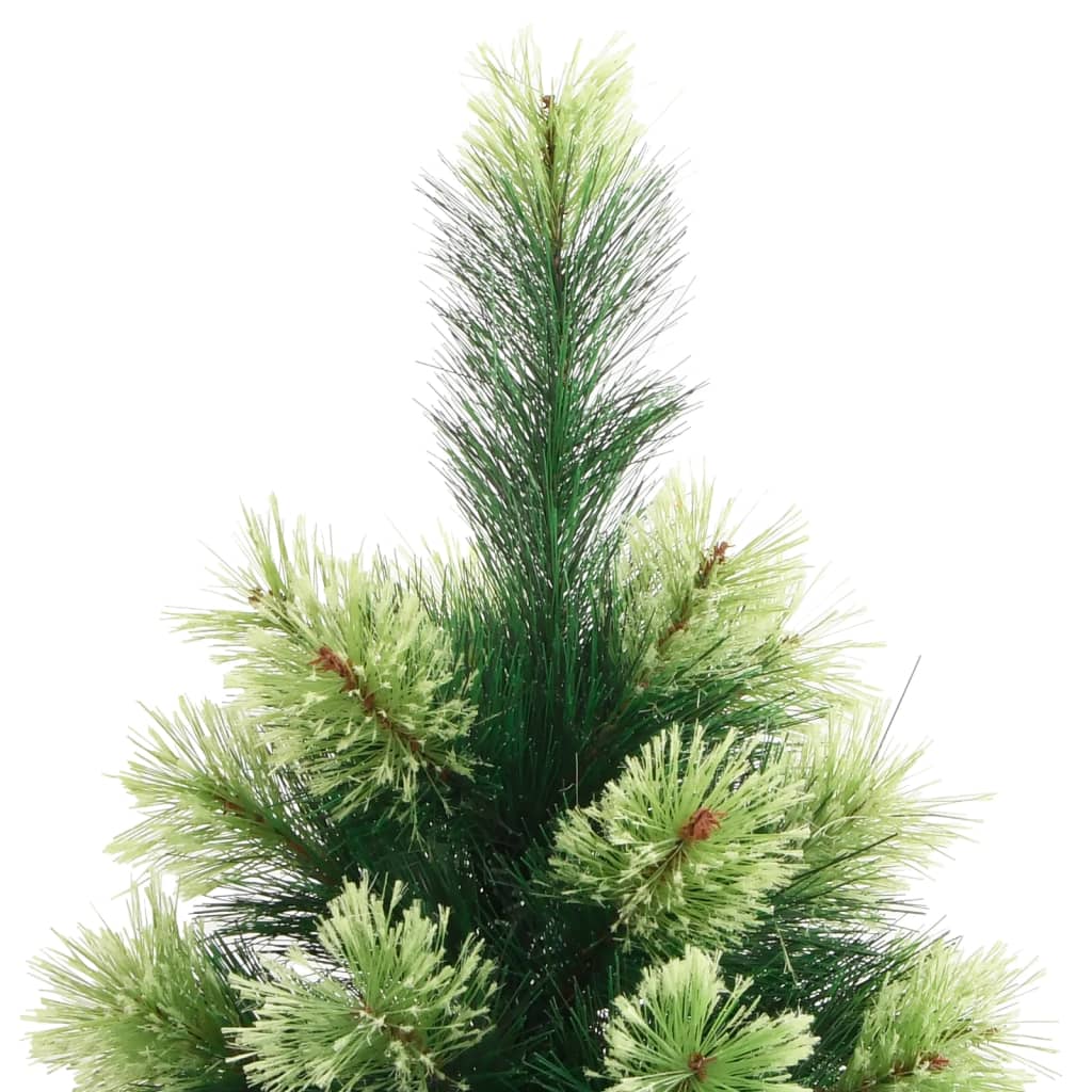 vidaXL Artificial Hinged Christmas Tree with Stand 210 cm - Green