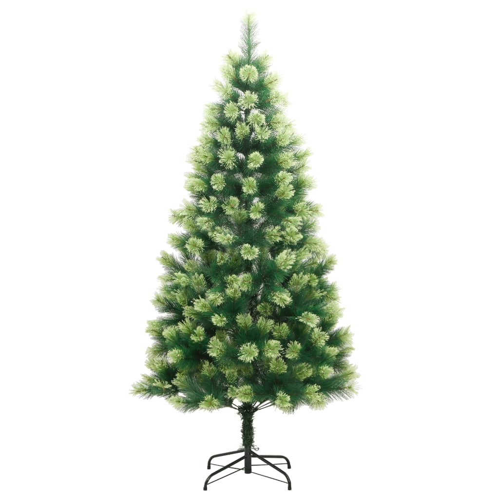 vidaXL Artificial Hinged Christmas Tree with Stand 240 cm - Green