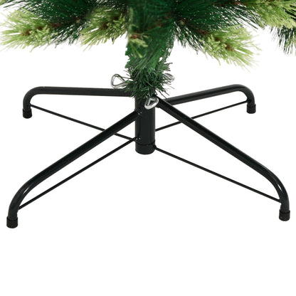 vidaXL Artificial Hinged Christmas Tree with Stand 240 cm - Green