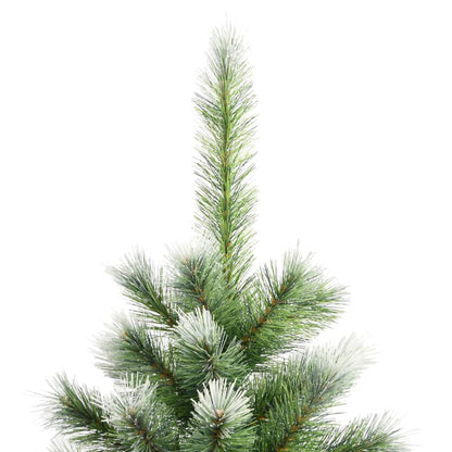 vidaXL Artificial Hinged Christmas Tree with Flocked Snow 150 cm - Green