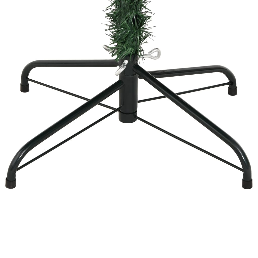 vidaXL Artificial Hinged Christmas Tree with Flocked Snow 150 cm - Green