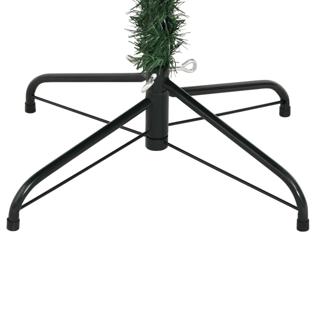 vidaXL Artificial Hinged Christmas Tree with Flocked Snow 180 cm - Green