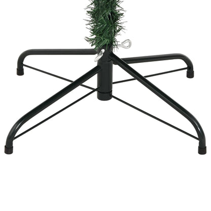 vidaXL Artificial Hinged Christmas Tree with Flocked Snow 180 cm - Green