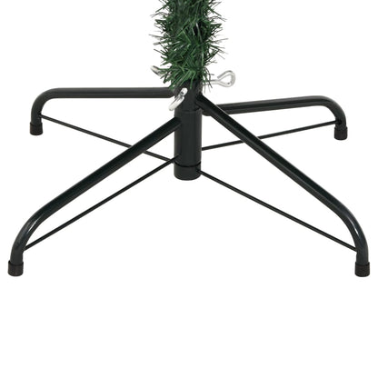 vidaXL Artificial Hinged Christmas Tree with Flocked Snow 210 cm - Green