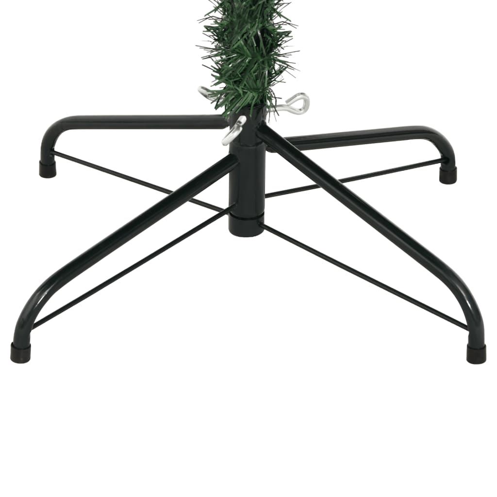 vidaXL Artificial Hinged Christmas Tree with Flocked Snow 240 cm - Green