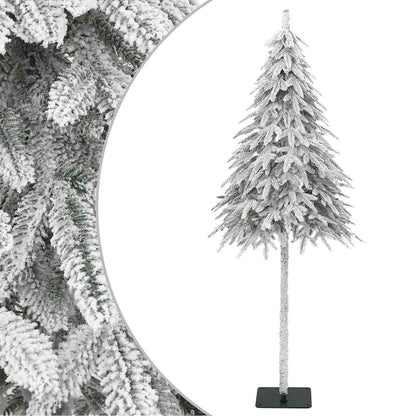 vidaXL Artificial Christmas Tree with Flocked Snow 150 cm - White