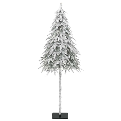 vidaXL Artificial Christmas Tree with Flocked Snow 150 cm - White