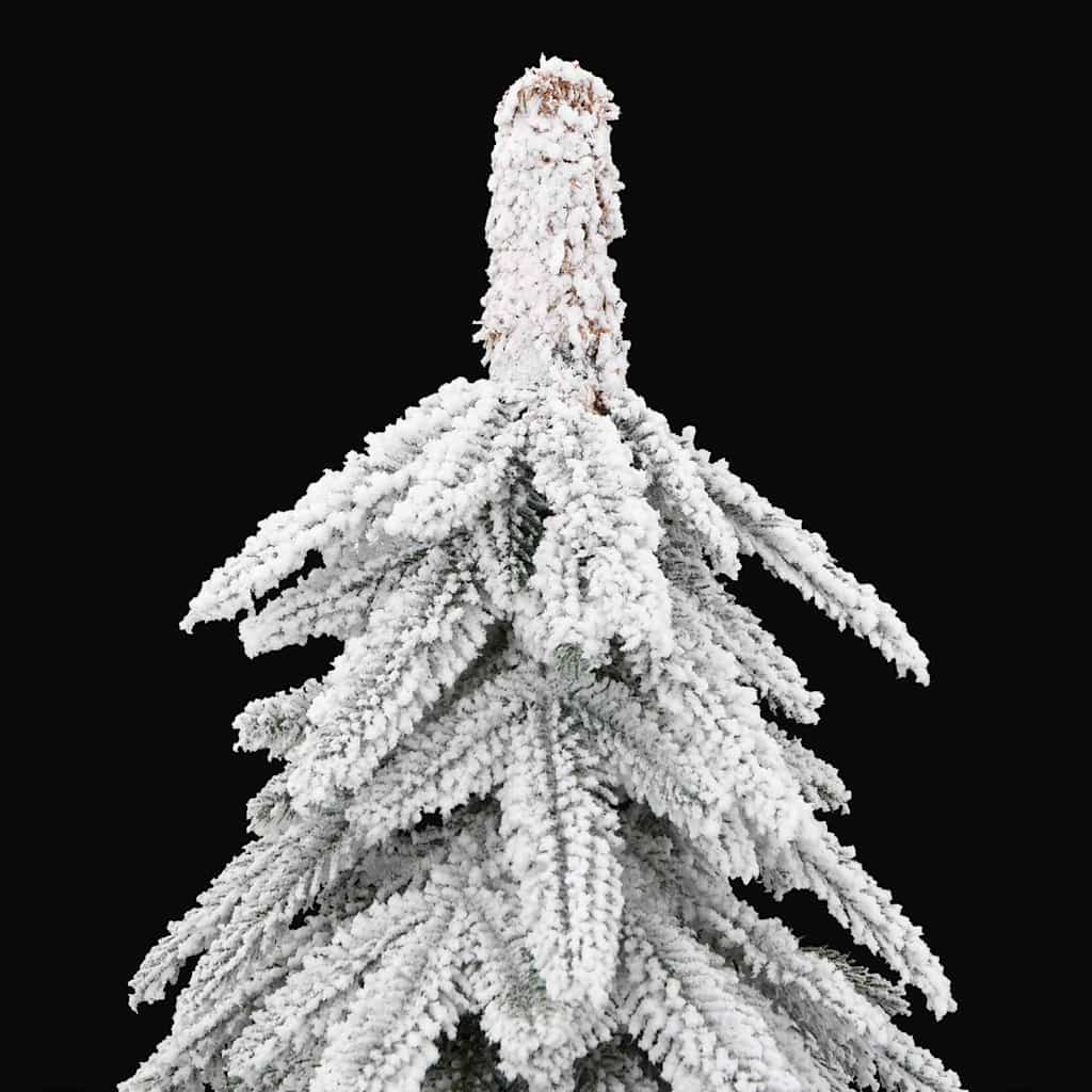 vidaXL Artificial Christmas Tree with Flocked Snow 150 cm - White