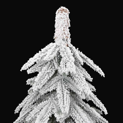 vidaXL Artificial Christmas Tree with Flocked Snow 150 cm - White