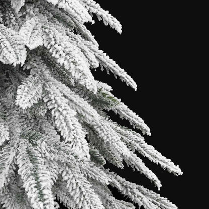 vidaXL Artificial Christmas Tree with Flocked Snow 150 cm - White
