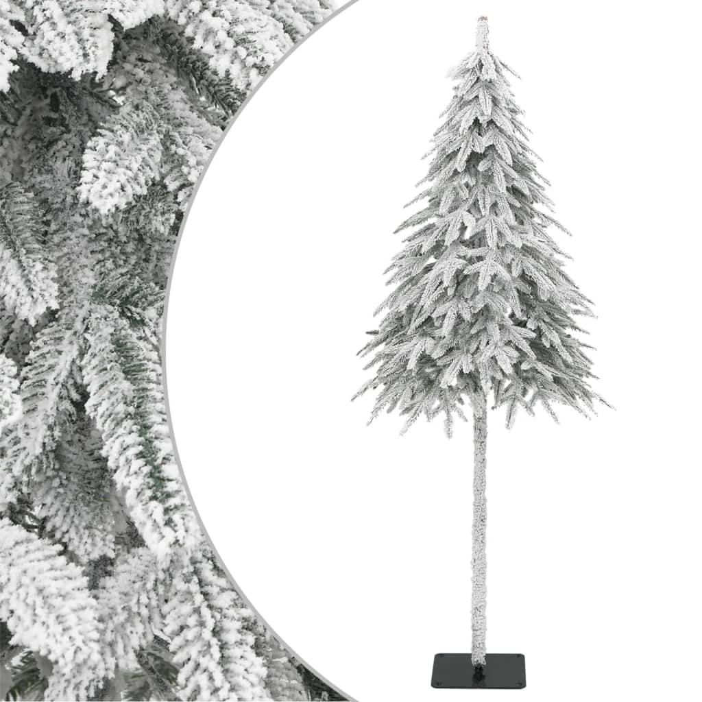 vidaXL Artificial Christmas Tree with Flocked Snow 210 cm - White