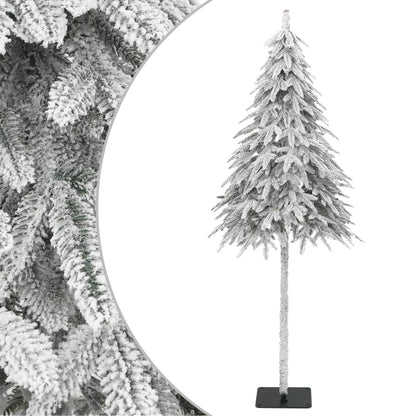 vidaXL Artificial Christmas Tree with Flocked Snow 210 cm - White
