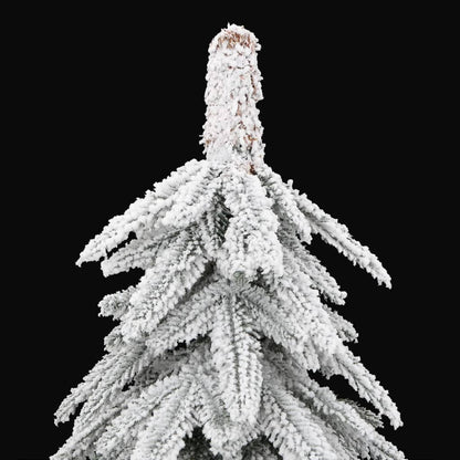 vidaXL Artificial Christmas Tree with Flocked Snow 210 cm - White