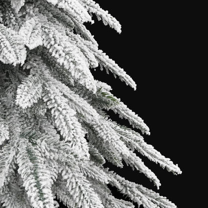 vidaXL Artificial Christmas Tree with Flocked Snow 210 cm - White