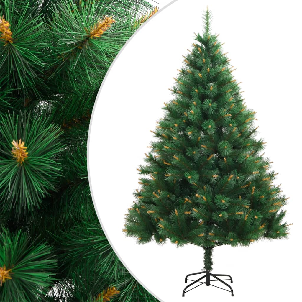 vidaXL Artificial Hinged Christmas Tree with Stand 150 cm - Green - 55033