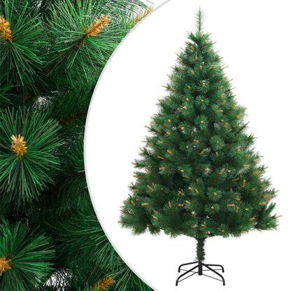vidaXL Artificial Hinged Christmas Tree with Stand 180 cm - Green - 55034