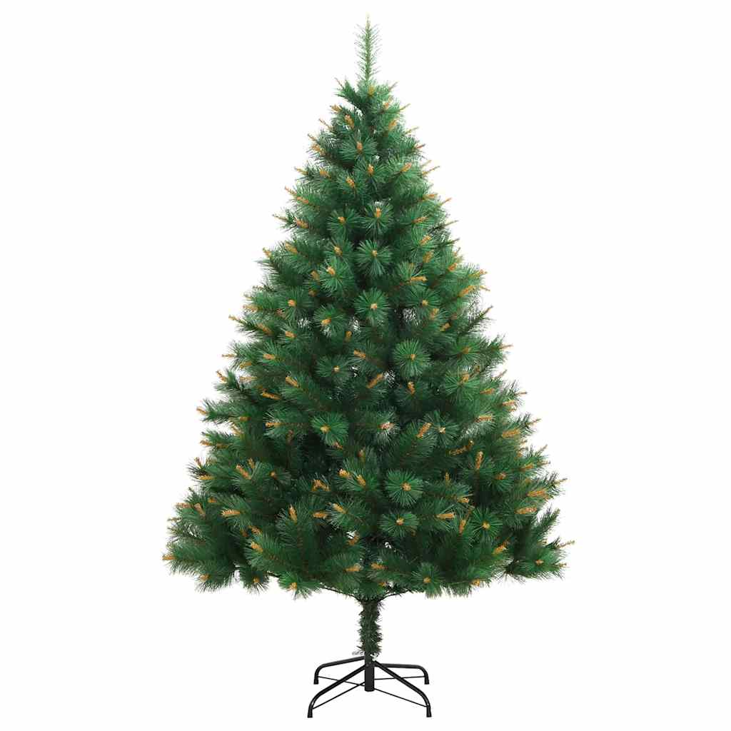vidaXL Artificial Hinged Christmas Tree with Stand 180 cm - Green - 55034