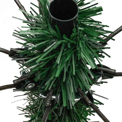 vidaXL Artificial Hinged Christmas Tree with Stand 180 cm - Green - 55034