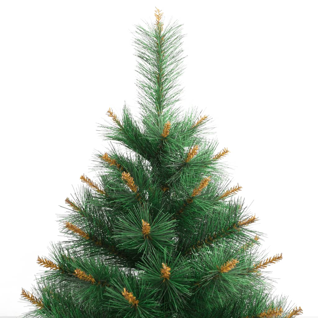 vidaXL Artificial Hinged Christmas Tree with Stand 240 cm - Green - 55043