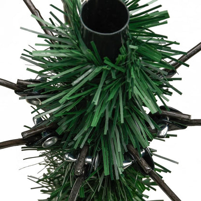 vidaXL Artificial Hinged Christmas Tree with Stand 240 cm - Green - 55043