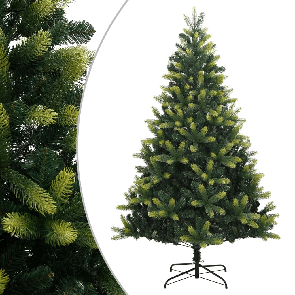 vidaXL Artificial Hinged Christmas Tree with Stand 120 cm - Green