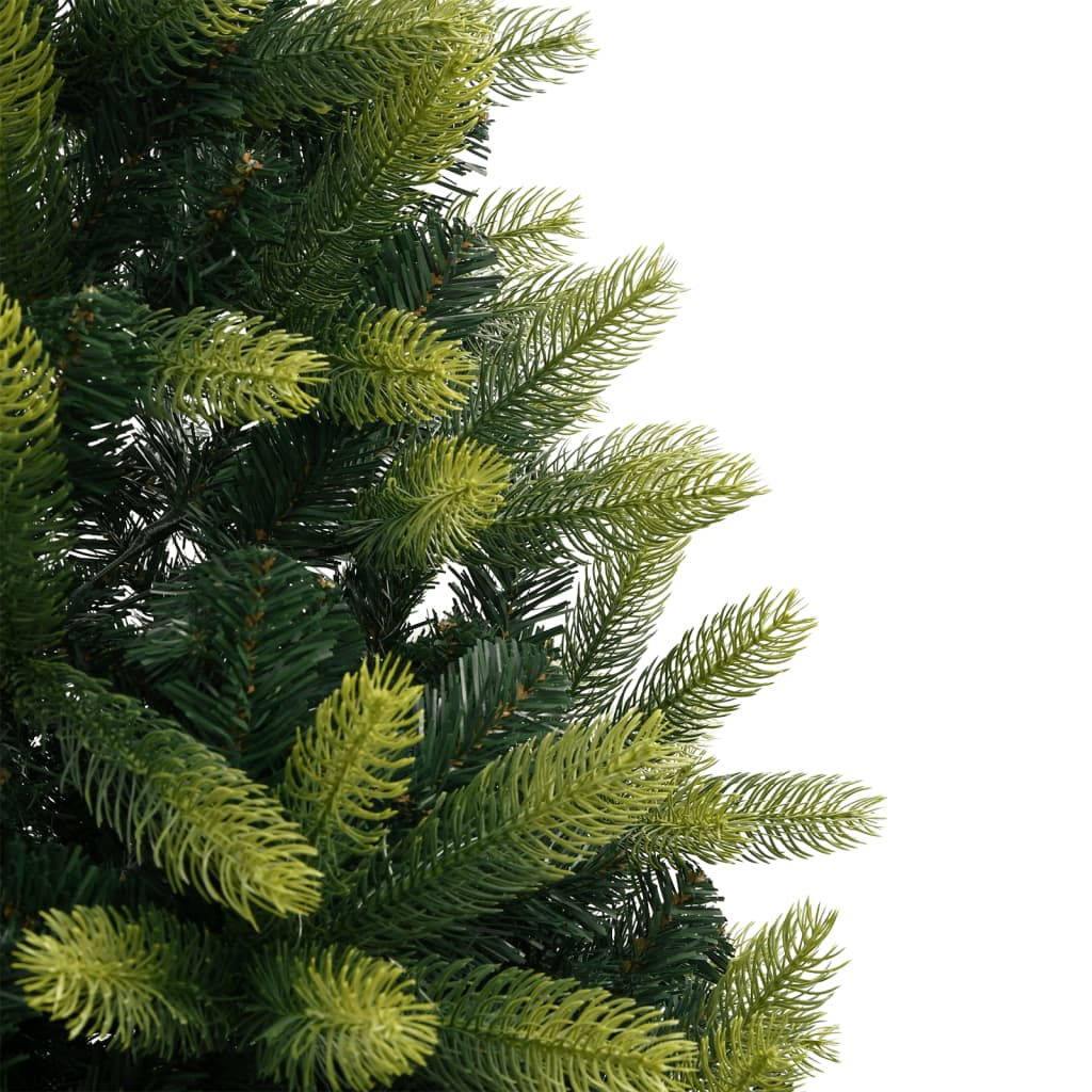 vidaXL Artificial Hinged Christmas Tree with Stand 240 cm - Green - 55110