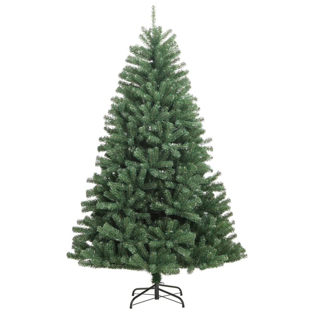 vidaXL Artificial Hinged Christmas Tree with Stand Green 210 cm