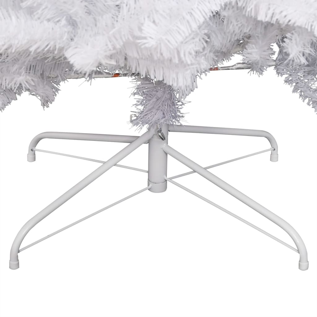 vidaXL Artificial Hinged Christmas Tree with Flocked Snow 120 cm - White