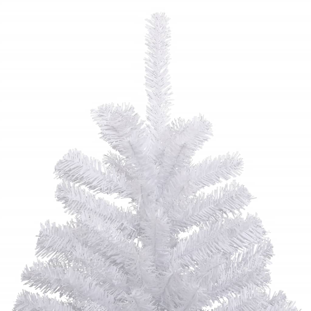 vidaXL Artificial Hinged Christmas Tree with Flocked Snow 120 cm - White