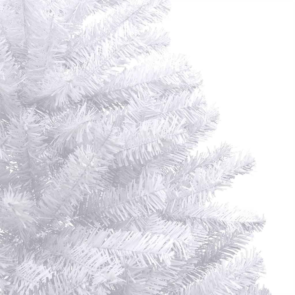 vidaXL Artificial Hinged Christmas Tree with Flocked Snow 120 cm - White