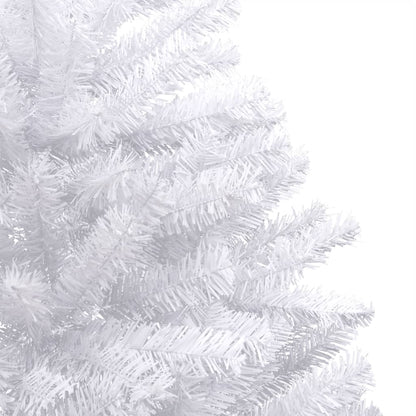 vidaXL Artificial Hinged Christmas Tree with Flocked Snow 120 cm - White