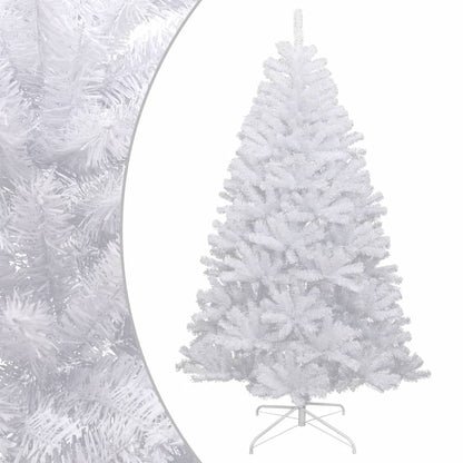 vidaXL Artificial Hinged Christmas Tree with Flocked Snow 180 cm - White