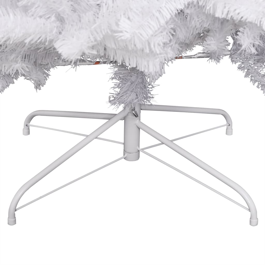 vidaXL Artificial Hinged Christmas Tree with Flocked Snow 180 cm - White
