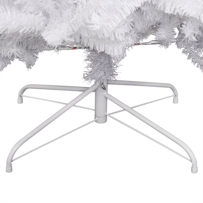 vidaXL Artificial Hinged Christmas Tree with Flocked Snow 180 cm - White