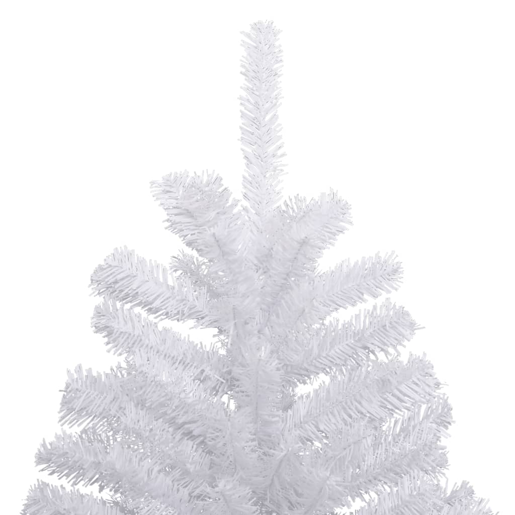 vidaXL Artificial Hinged Christmas Tree with Flocked Snow 180 cm - White