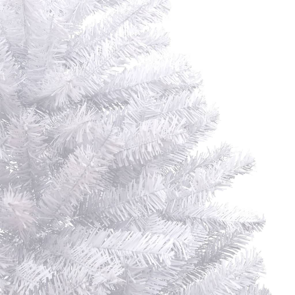 vidaXL Artificial Hinged Christmas Tree with Flocked Snow 180 cm - White