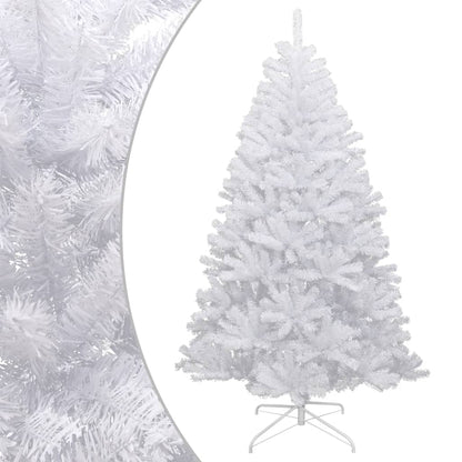 vidaXL Artificial Hinged Christmas Tree with Flocked Snow 210 cm - White