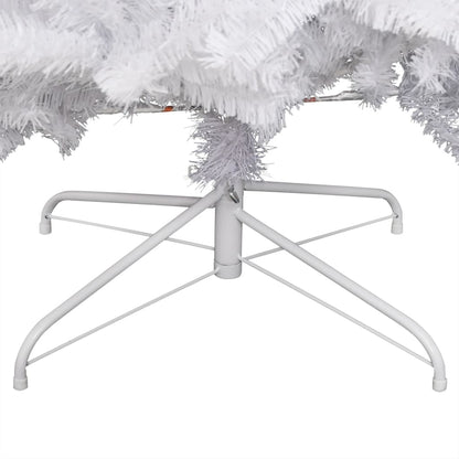 vidaXL Artificial Hinged Christmas Tree with Flocked Snow 210 cm - White