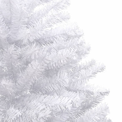 vidaXL Artificial Hinged Christmas Tree with Flocked Snow 210 cm - White