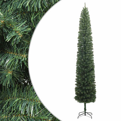 vidaXL Slim Christmas Tree with Stand 270 cm PVC - Green