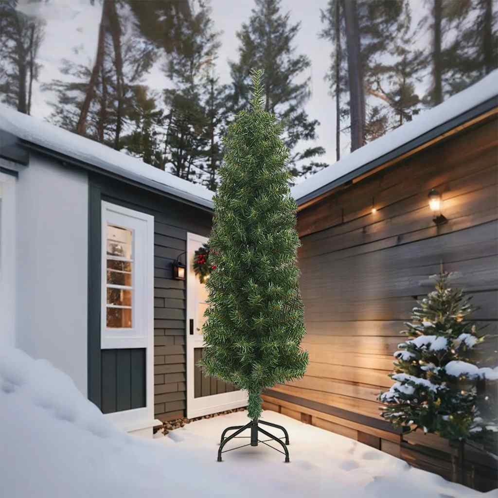 vidaXL Slim Christmas Tree with Stand 270 cm PVC - Green