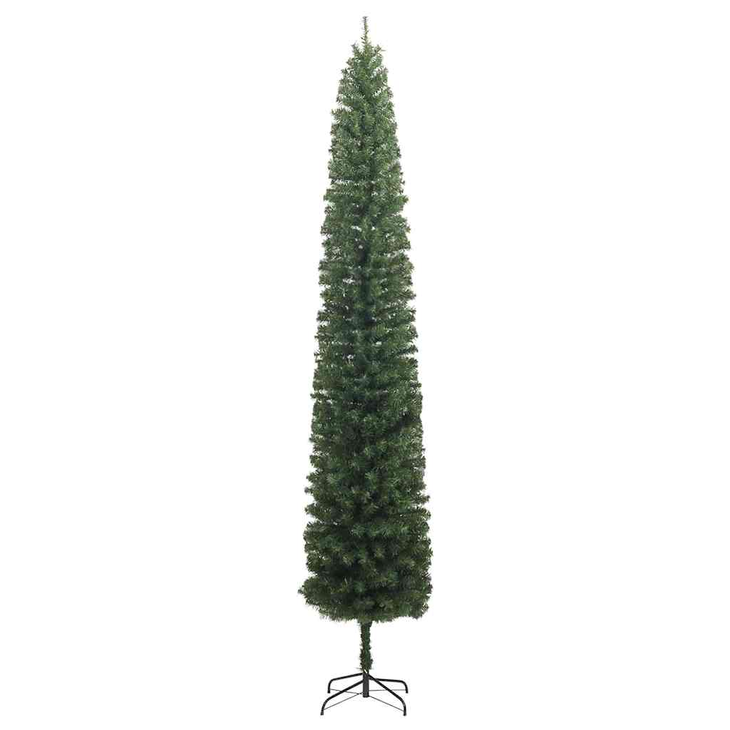 vidaXL Slim Christmas Tree with Stand 270 cm PVC - Green