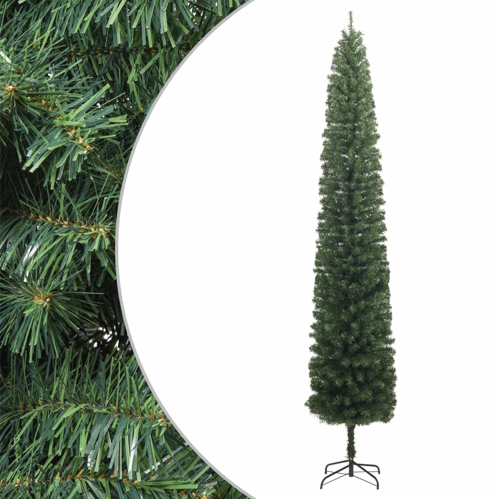 vidaXL Slim Christmas Tree with Stand 300 cm PVC - Green