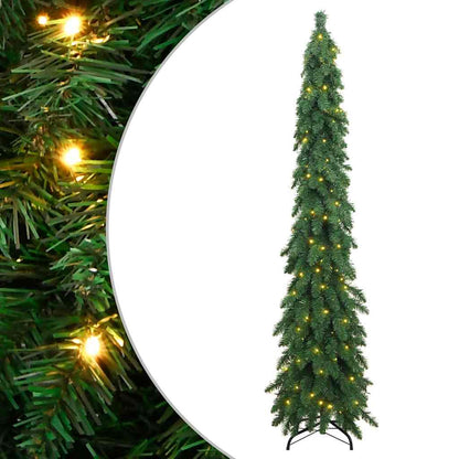vidaXL Artificial Pre-lit Christmas Tree with 130 LEDs 210 cm - Green